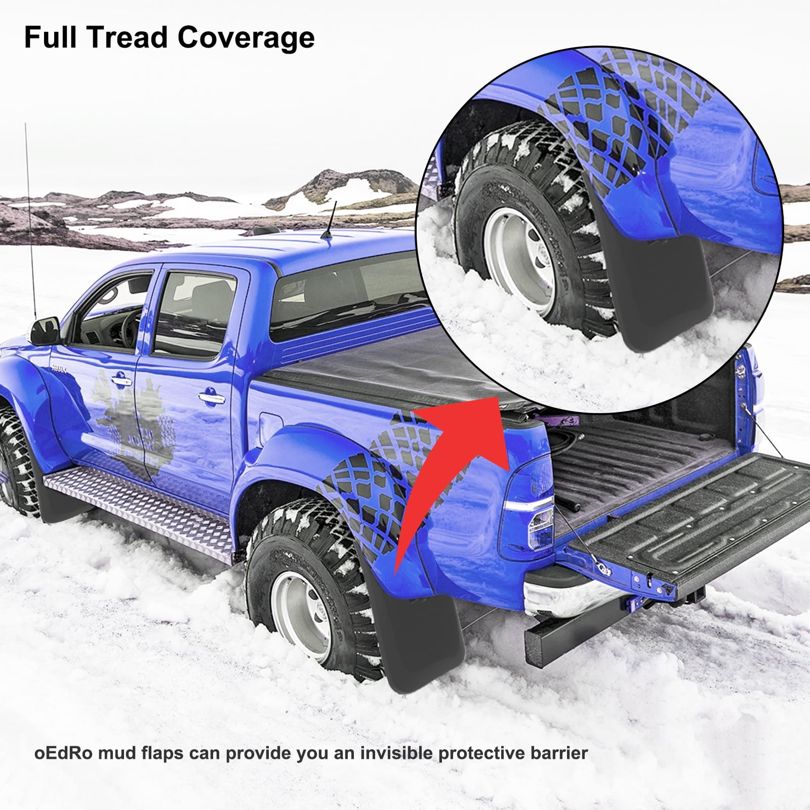2015-2016 Ford F-150 Front Molded Splash Guard Mud Flaps with Fender Flares OEM
