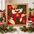 thumbnail image 2 of Twfbrm Christmas Kinusaiga Fabric Art Kit, 3D Mosaic Craft Kits with Wooden Frame and Tools, Holiday DIY Relaxing Handmade Art Project Christmas Decoration for Gift, Part, Home Decor, 2 of 6