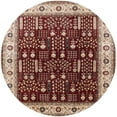 thumbnail image 1 of Ahgly Company Indoor Round Mid-Century Modern Brown Oriental Area Rugs, 7' Round, 1 of 6