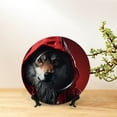 thumbnail image 6 of Gaeub Mysterious Hooded Wolf Print Ceramic Plate,Dinner Plates,Bone China Decorative Plates with Display Stand,Art Ceramic Ornaments for Wall Hanging Decoration-6in, 6 of 6
