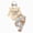 H1754-Khaki, variant on TOWED22 Infant Baby Girl Fall Winter Clothes 3 Pieces Outfits Long Sleeve Crew Neck Cute Print Romper Jumpsuit Ribbed Flare Pants Headband Set(Khaki,12-18 M)