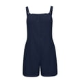 thumbnail image 6 of GILIGEGE Womens Rompers Jumpsuits Summer Vacation Beach Outfits 2025 Shorts Overalls Jumpers Loose Casual Soft Fashion Clothes Solid Color Shorts Summer Sleeveless Shortall Vacation Jumpsuits, 6 of 7