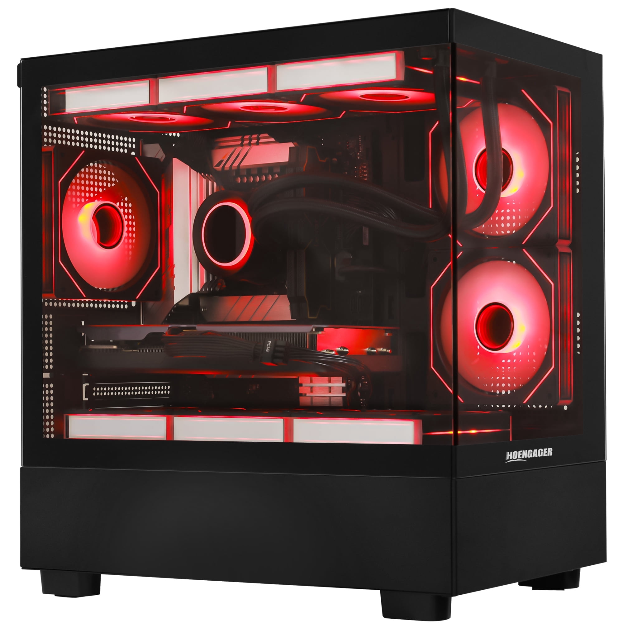 Hoengager Sunshine Gaming PC Intel Core i5-12600KF 10-Core 3.7 GHz, Radeon RX 9060 XT 16GB, 32GB DDR5 RAM,1TB PCIe SSD, WIFI with Bluetooth Windows 11