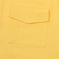 thumbnail image 7 of Hulanddfd Mens Shirt Long Sleeve Polo with Pocket, Yellow Button Up Collared Casual Top, Slim Fit Daily Wear, 7 of 7