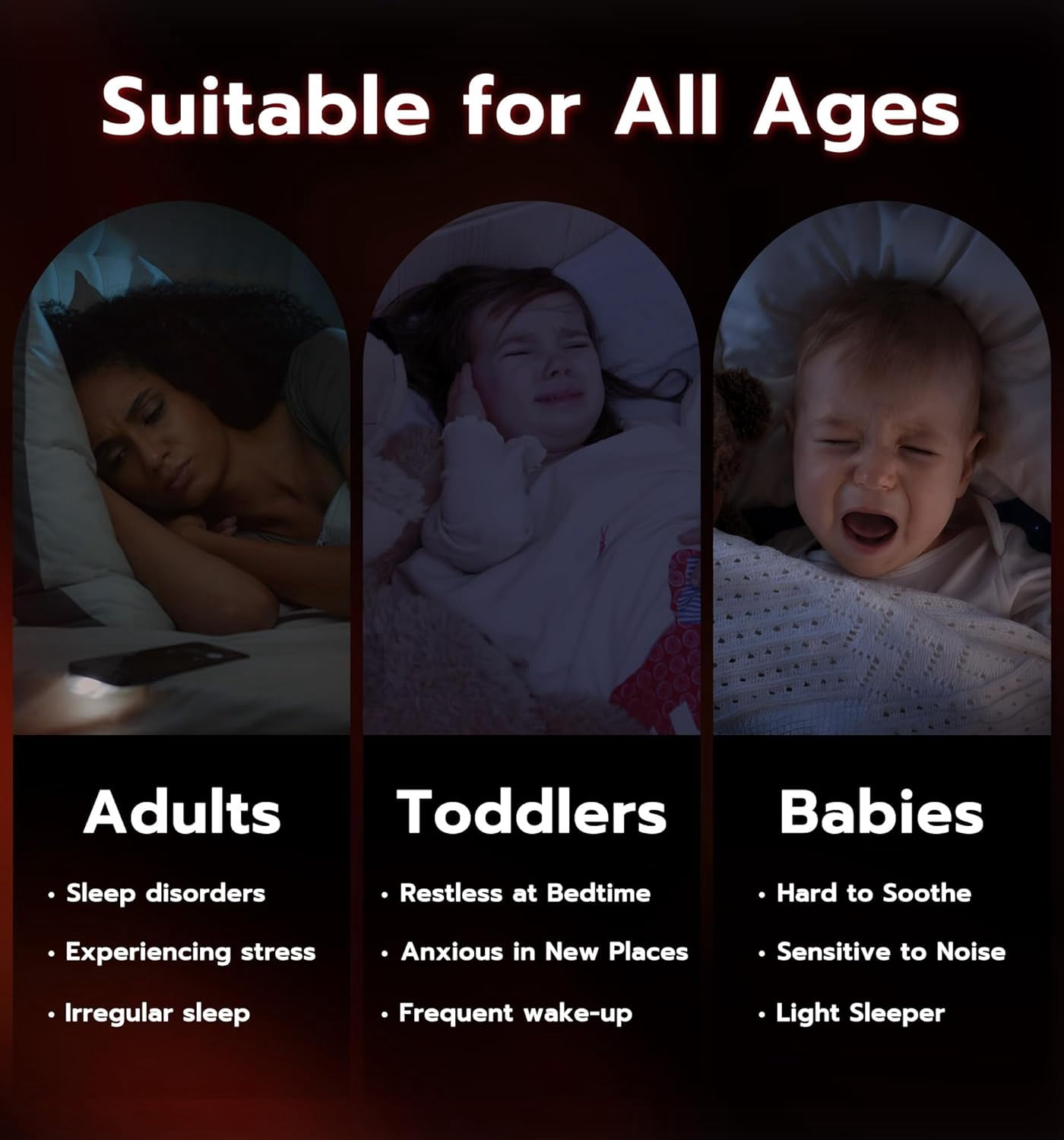 Red Light Therapy Sleep Device with White Noise Sound  and Alarm Clock