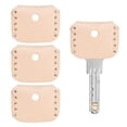 thumbnail image 1 of Cubiertas de Llave de Cuero Uxcell [4Pcs] - Identificadores de Tapas de Llave - [Beige] Protectores de Etiquetas para Llaves, 1 of 7
