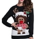 thumbnail image 1 of Gibobby Suéter Navidad mujer de cuello redondo de animados sueltos para mujer, suéter de Navidad, suéter de punto de invierno(Negro,XG), 1 of 3