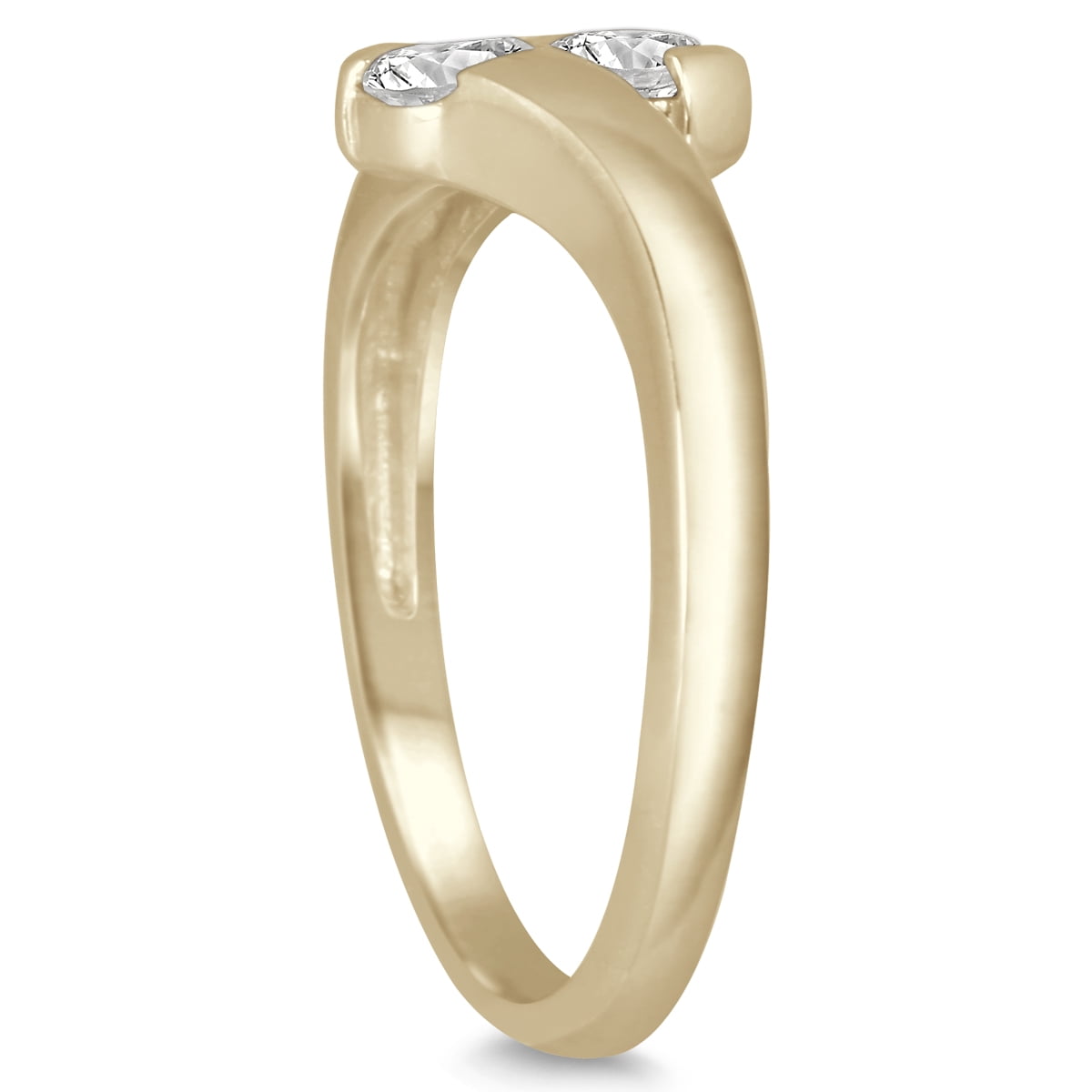 Yourelia　①-2 SZUL Women's 1/2 Carat TW Two Stone Diamond Ring in 14K