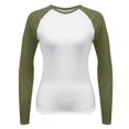 thumbnail image 4 of HLKJKLS Long Sleeve Shirts For Women Autumn Long Sleeve Slim Stretch Color Matching Top Casual Polyester Spandex Basic Layering Shirt Green Xs-Xl, 4 of 4