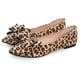 thumbnail image 4 of Zapatos planos TN TANGNEST, a la moda para mujer, con lazo, leopardo, amarillo, 4 of 7