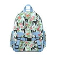 thumbnail image 3 of Boston Terriers and Flowers Backpack for School,Cute School Bag,Schoolbag with Adjustable Shoulder Straps & Padded Back,15.25"x11.5"x5.25", 3 of 6
