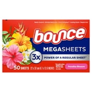 Bounce Dryer Sheets, Paradise Blossom Scent, 50 Mega Dryer Sheets
