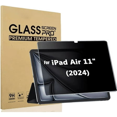 ZGDong Anti-Spy Tempered Glass Film for iPad Air 11 inch M2 2024 (6th Generation), Privacy Screen Protector, Anti-Scratch, Anti-Shock for iPad Air 6th A2902 A2903 A2904
