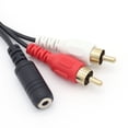 thumbnail image 2 of Cable de audio Qicheng & Lys de 3,5 mm hembra a 2 RCA macho de 30 cm, 2 of 6
