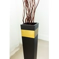 thumbnail image 6 of Green Floral Crafts 27-inch Tapered Tall Floor Vase Handcrafted for Dried Flower Branches Artificial Floral Arrangements Ideal Home Office Party and Living Room Decoration, Black with Gold Accent, 6 of 8
