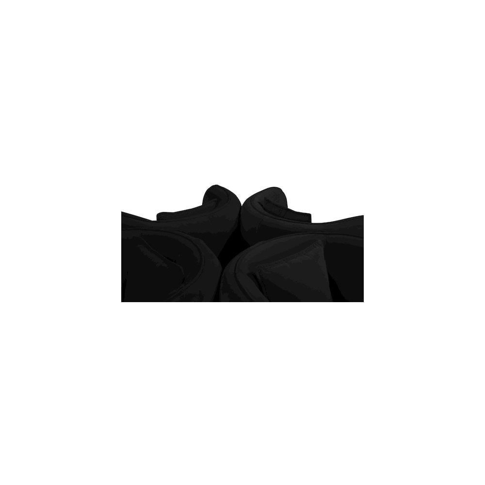 Meridian Furniture Circlet Roundabout Sofa with Pillows, Black Velvet and Gold Iron Legs