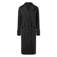 thumbnail image 6 of Womens Coats Fall Jackets for Women Women Mid Long Coat Trench Coat Casual Mid Long Overcoat Lapel Open Front Cardigan Outwear Winter Coat, 6 of 6