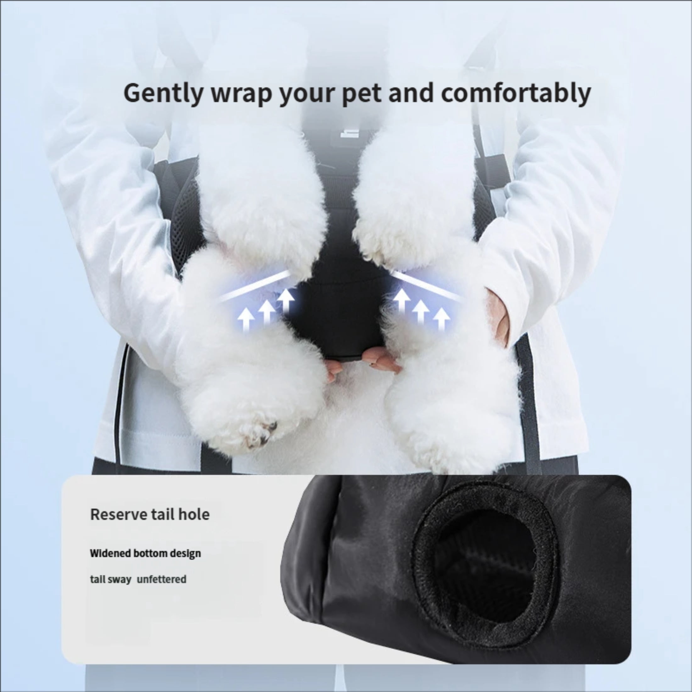 OUCLEYE Pet Front Carrier Backpack, Legs Out, Adjustable Breathable Mesh Waterproof Bag for Hiking Travel Outdoor by Hipipet