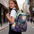 thumbnail image 6 of FKELYI Coral Axolotl Print Kids Backpack Girls Schoolbag 17 Inch School Bookbag with Multi-Pockets Lightweight Casual Daypack Travel Rucksack Knapsack for Student, 6 of 7