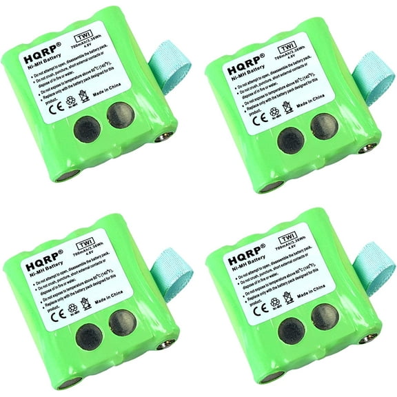 HQRP 4-Pack Batteries for Motorola KEBT-072, KEBT-072-A, KEBT-072-B, M370H1A, BNH370, BATT-8R