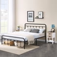 thumbnail image 2 of VECELO 3-Piece Bedroom Set with Full Metal Bed Frame and 2 Oak  Nightstands (Set of 3), 2 of 8