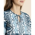 thumbnail image 4 of Moomaya Womens Printed Cotton Blouse, Boho Top, Short Sleeves Summer Top, 4 of 7