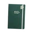 thumbnail image 1 of Planificador 2024 Planificador Semanal Cubierta de PU Planificador de Citas Cuaderno de Lista de Tareas Portátil 156 Hojas/312 Páginas para Oficina, H , verde oscuro, 1 of 8