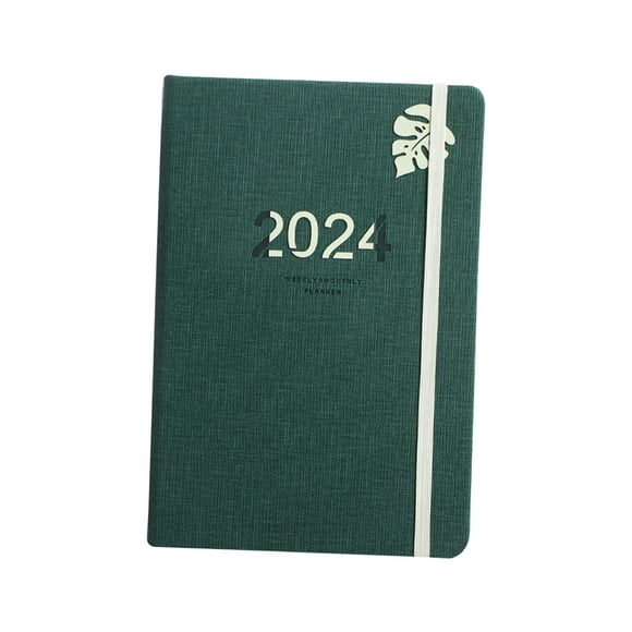 2024 Planner Daily Planners 2024, PU Cover, Appointment Planner ,Calendar 156 Sheets/312 Pages to Do List Notebook for Home Business Travel dark green