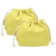 thumbnail image 1 of Uxcell 2 Pcs Bolsa de Maquillaje con Cordón, Bolsa Cosmética de Lona de 7.3" para Organizador de Artículos de Tocador de Viaje, Amarillo, 1 of 7