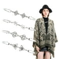 thumbnail image 5 of Unisex Retro Buckle Cloak Buckle Alloy Geometric Collar Clip Cardigan Clip Shawl Clip Sweater Clasp 3, 5 of 8