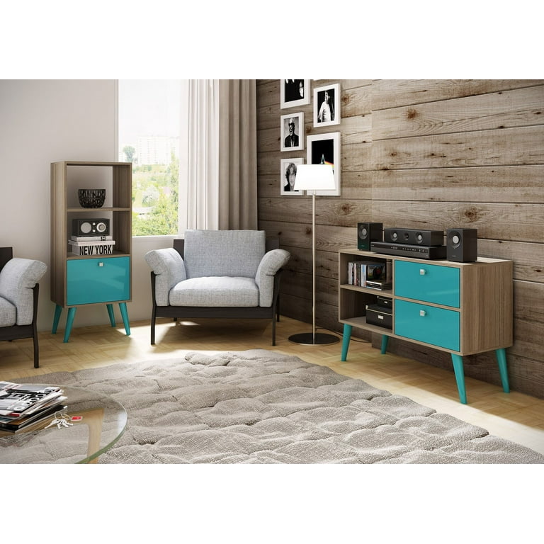 Accentuations by Manhattan Comfort Practical Dalarna TV Stand with 2 Open Shelves and 2-Drawers Accentuations by Manhattan Comfort Practical Dalarna TV Stand with 2 Open Shelves and 2-Drawers