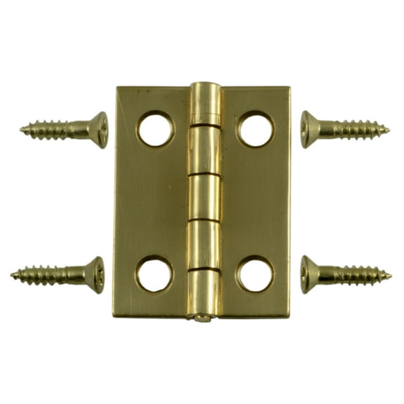1" x 3/4" Solid Brass Butt Hinges (5 pcs.)