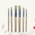 thumbnail image 2 of 6pcs/set Professional Paint Brushes Round Pointed Tip Nylon Hair Wooden Handle Artist Acrylic Brush for Acrylic Watercolor Oil P, 2 of 6