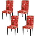 thumbnail image 1 of 4PCS Tramo Desmontable Lavable Silla de Comedor Protector de Fundas de Navidad Decoración de la Decoración del Hogar, Comedor Cubierta del Asiento, 1 of 1