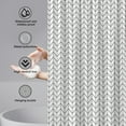 thumbnail image 5 of Btomtd Thickened Rainproof and Bacterium Proof Shower Curtain, Digital Geometric Printing Bathroom Curtains with Punch Hook, Toilet Shower Curtain Liner for Hygiene - 78.74"x78.74", M, 5 of 6