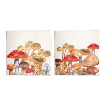 Stupell Industries Various Cottage Mushrooms Botanical & Floral Painting Unframed Art Print Wall Art, 12 x 12, Set of 2