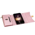 thumbnail image 4 of Decase Phone Case for Google Pixel 9 / 9 Pro Wallet Cover with Wrist Strap Leather Flip Zipper Credit Card Holder Accessories Slot Stand Cell Women Girls Men,Rosegold, 4 of 8