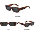 thumbnail image 1 of BUTABY Rectangle Sunglasses for Women Retro Driving Glasses 90’s Vintage Fashion Narrow Square Frame UV400 Protection Leopard Frame Dark Green Lens BUTABY BUTABY, 1 of 2