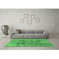 thumbnail image 3 of Ahgly Company Indoor Square Oriental Emerald Green Industrial Area Rugs, 3' Square, 3 of 4