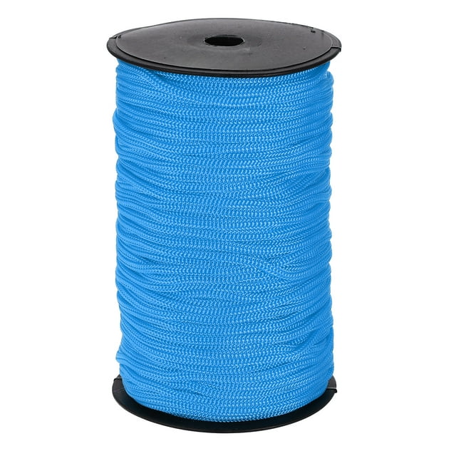 Corde Tressée en Polypropylène 3/16 Pouce, Corde en Nylon 328 Pieds Bleu Lac