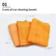 thumbnail image 5 of 9-Piece Car Wash Set - Ultimate Auto Detailing Kit for Showroom Shine, Includes Tire Brush, Towels, Sponge Blocks & Gloves, Interior & Exterior Car Cleaning Supplies Orange, 5 of 9