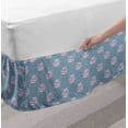 thumbnail image 2 of Floral Bed Skirt, Vintage Style Nature Elements Rose Bouquets and Branch Silhouettes, Elastic Bedskirt Dust Ruffle Wrap Around for Bedding Decor, 4 Sizes, Blue Grey and Baby Pink, by Ambesonne, 2 of 2