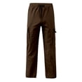 thumbnail image 3 of CONZONE Kids Boys Baggy Cargo Pants Wide Leg Casual Pants for Child Elastic Waist School Fall Winter Outdoor Jogger Pants with Pockets, 3 of 8