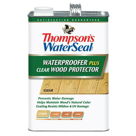 Thompson's WaterSeal Waterproofing Wood Protector, Clear, (Best Wood Deck Stain And Sealer)