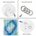 thumbnail image 5 of Teal Blue Ombre Marble Bathroom Shower Curtains with 12 Hooks Polyester Waterproof Shower Curtain for Stalls and Bathtubs Abstract Art Marble Fluid Decorative Bathroom Privacy Curtain 36x78 Inches, 5 of 8