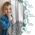thumbnail image 3 of Blackout Kids Curtains,Gray Floral and Petal Pattern Childrens Insulated Curtains Set Of 2,Bedroom Essentials,Toddler Room Decor 42x54in(106x137cm), 3 of 5