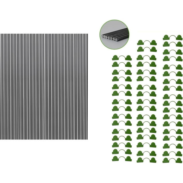 Arceaux de Serre Tunnel de Croissance pour Jardin Cadre pour Filet de Jardin Lit Surélevé Toile d'Ombrage pour Plantes Couverture de Rangée Support pour Plantes