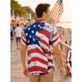 thumbnail image 4 of Hawaiian Shirt for Men, Unisex Summer Beach Casual Short Sleeve Button Down Shirts, Printed Palmshadow Clothing, 4 of 6