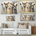 thumbnail image 3 of Designart "Curious Alpacas Collage In Beige And Grey" Alpacas Picture Framed Canvas Art Print, 3 of 5