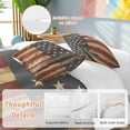 thumbnail image 3 of Vintage American Flag Bedding 3 Piece Duvet Cover Set Twin Size, Farmhouse Shabby Patriot Soft Microfiber Comforter Cover with Zipper Closure & Pillowcases, Wrinkle & FadeResistant Quilt Cover, 3 of 9